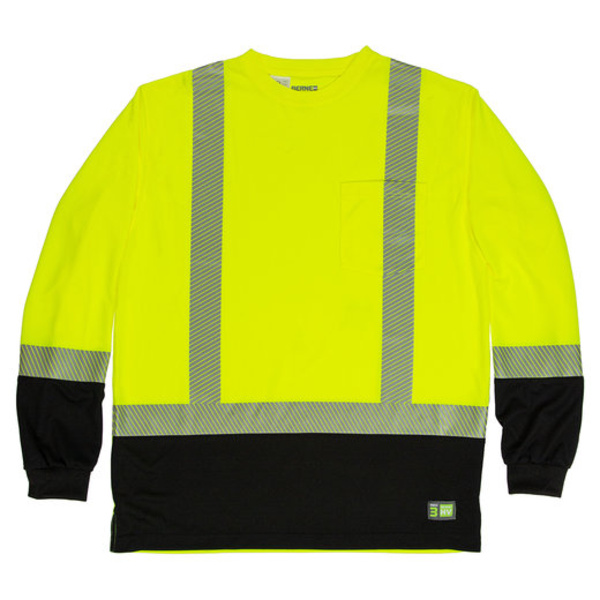 Men's Hi-Vis Class 3 Color Blocked Long-Sleeve T-Shirt Thumbnail