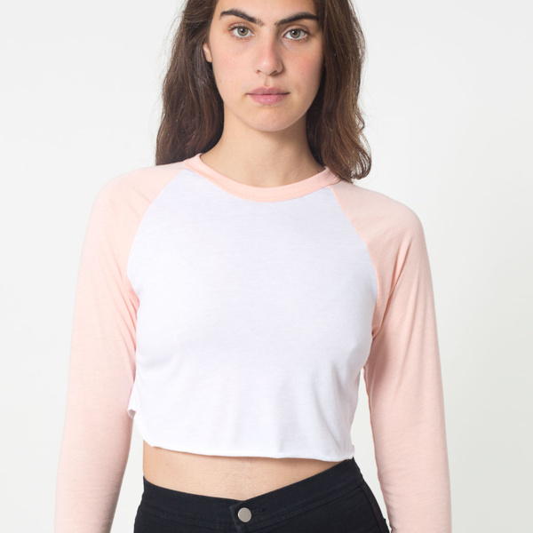 RSABB354 Poly-Cotton Cropped 3/4 Sleeve Raglan Thumbnail
