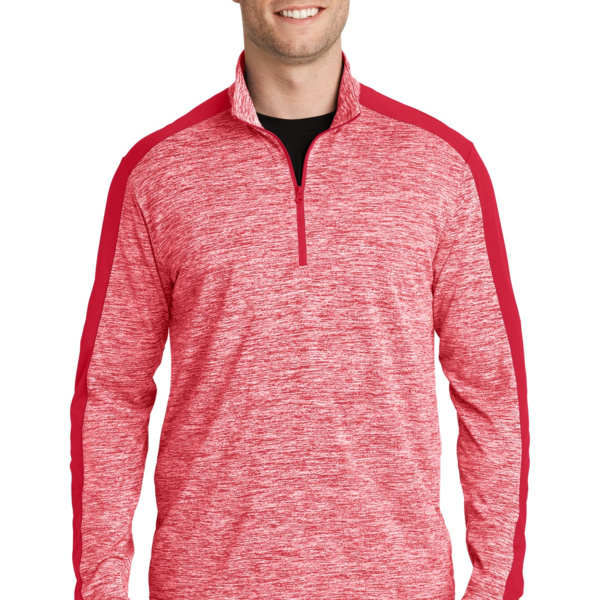 PosiCharge ® Electric Heather Colorblock 1/4 Zip Pullover Thumbnail