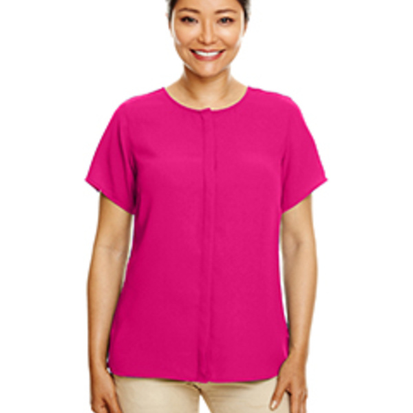 Ladies' Perfect Fit™  Short-Sleeve Crepe Blouse Thumbnail