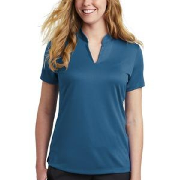 Ladies Dri FIT Hex Textured V Neck Top Thumbnail
